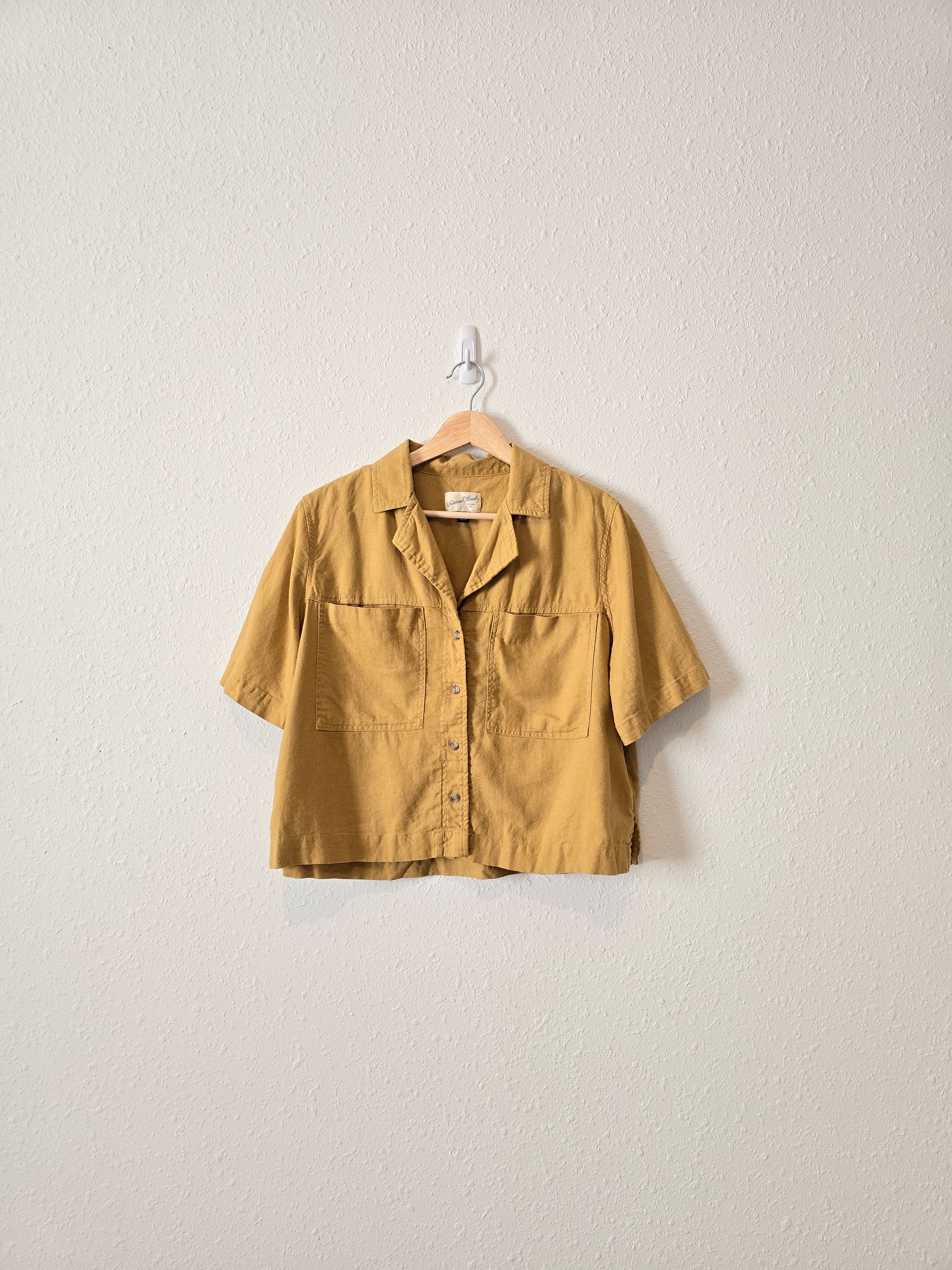 Mustard Boxy Button Up (S)