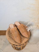 Brown Woven Mules (8)