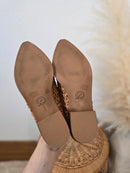 Brown Woven Mules (8)