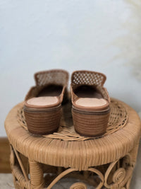 Brown Woven Mules (8)