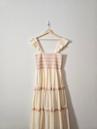 Madewell Cotton Smocked Maxi Dress (M)