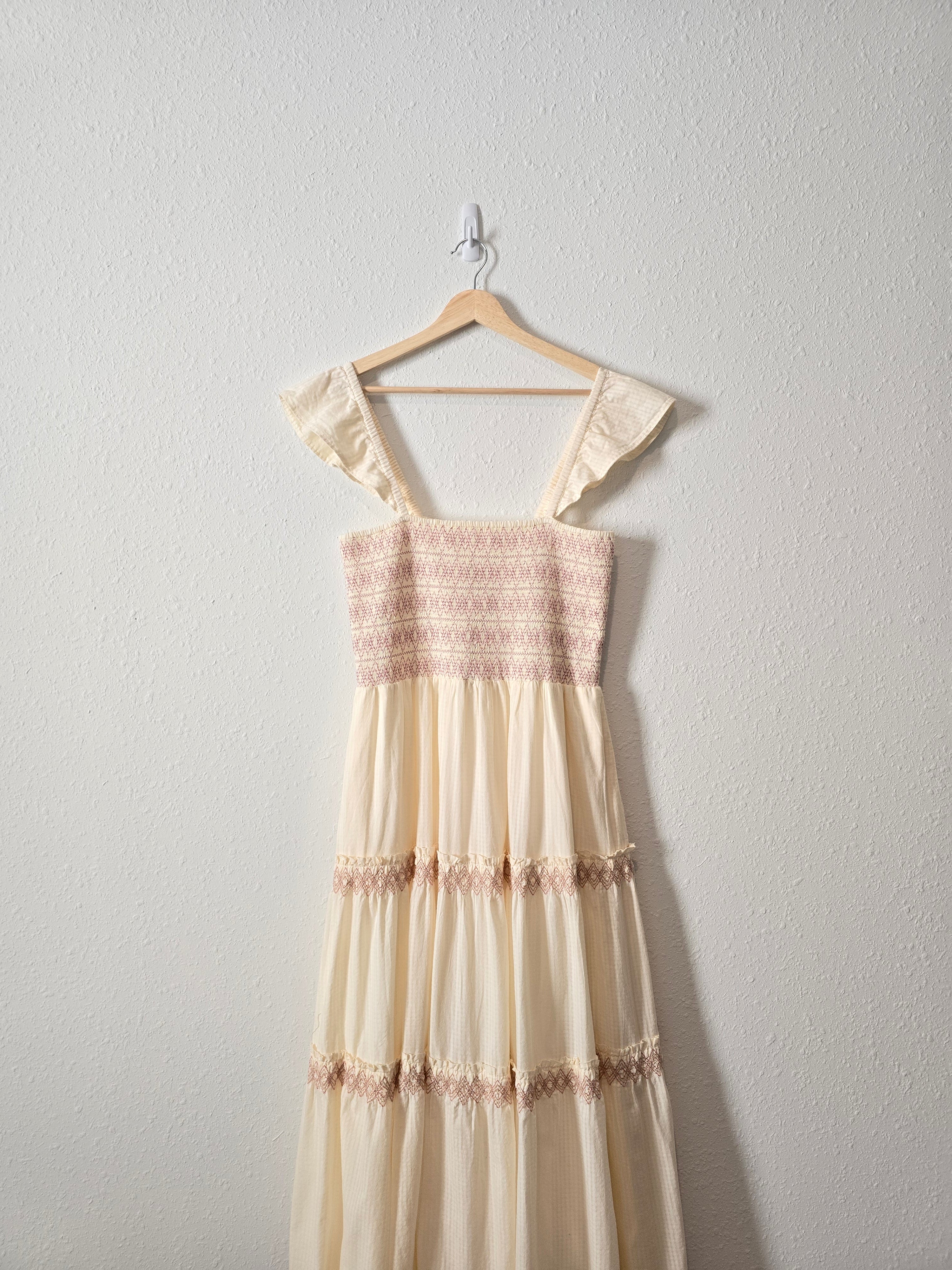 Madewell Cotton Smocked Maxi Dress (M)