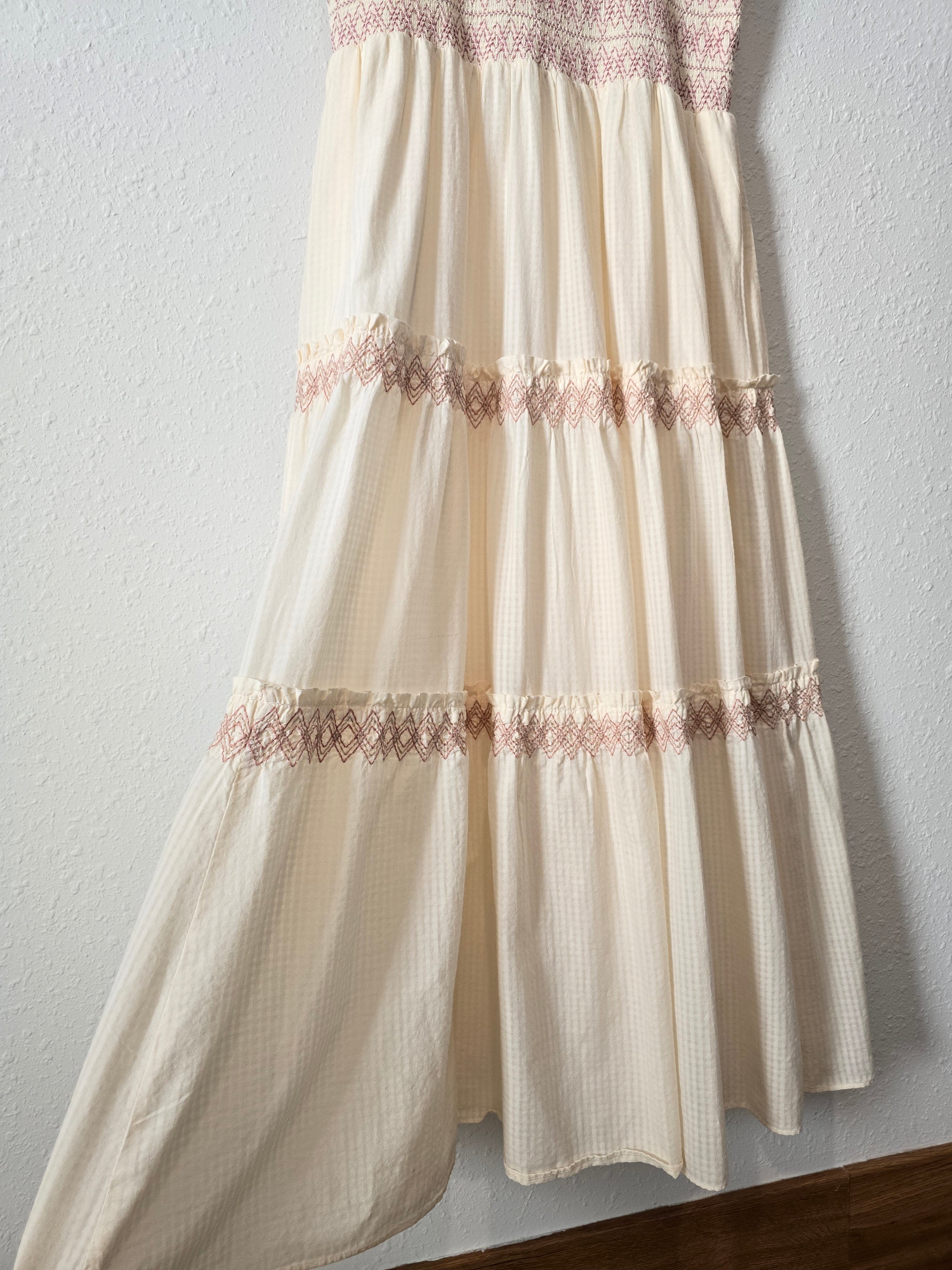 Madewell Cotton Smocked Maxi Dress (M)