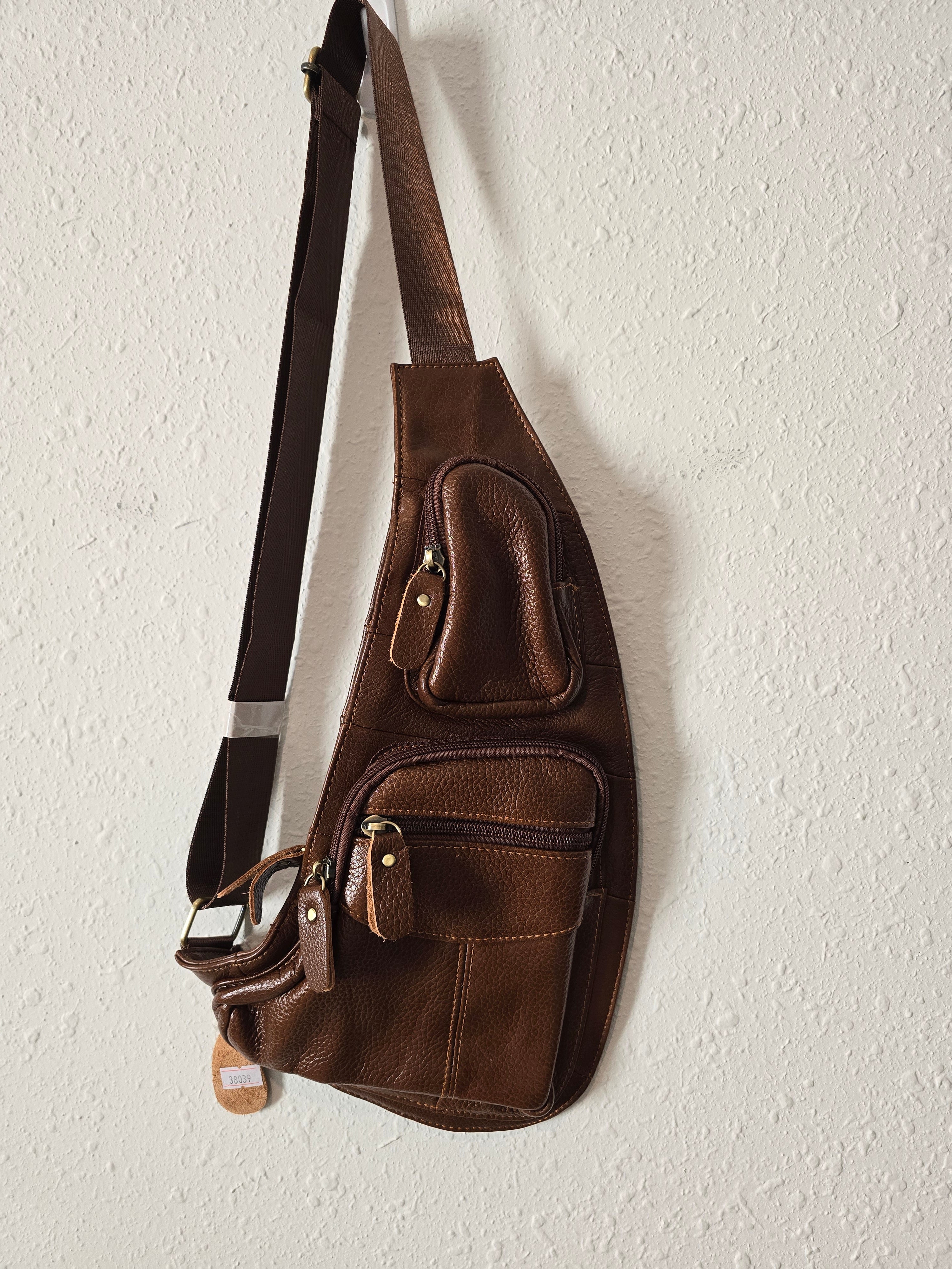 Brown Small Leather Crossbody