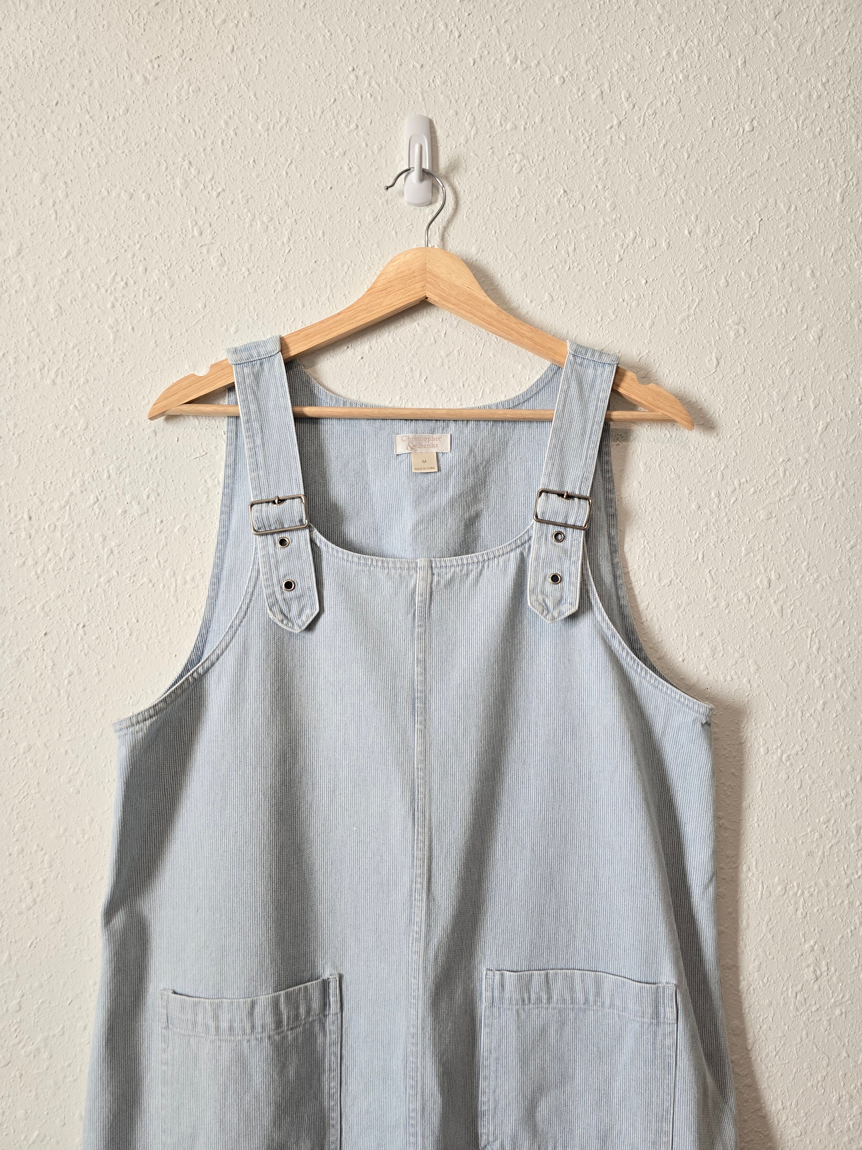 Vintage Cotton Overall Dress (M)