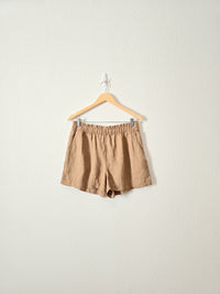 NEW Brown 100% Linen Shorts (M)