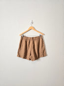 NEW Brown 100% Linen Shorts (M)