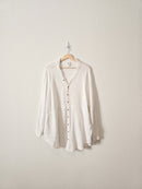 White Oversized Gauzy Top (L)