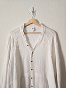 White Oversized Gauzy Top (L)