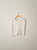 White Cotton Gauze Tee (XS)