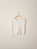 White Cotton Gauze Tee (XS)