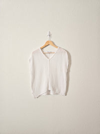 White Cotton Gauze Tee (XS)