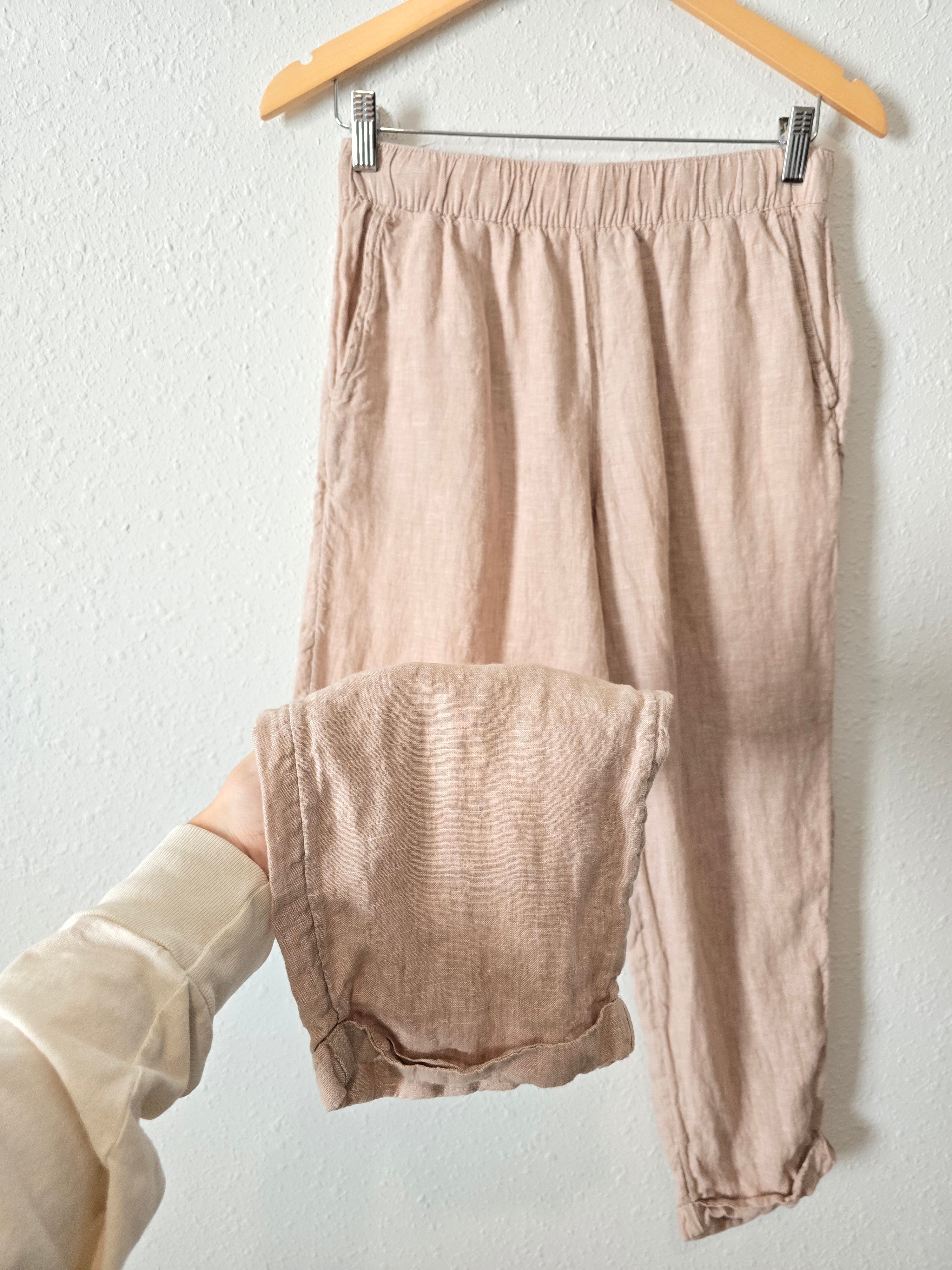 Neutral Linen Coastal Pants (S)