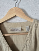 Vintage Sand Linen Button Up (18W)