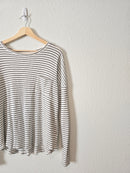 Carly Jean Striped LS Tee (M)