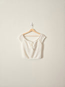 NEW White Crochet Knit Top (L)