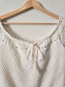 NEW White Crochet Knit Top (L)