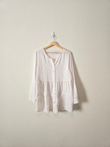 White Linen Tiered Tunic (S)