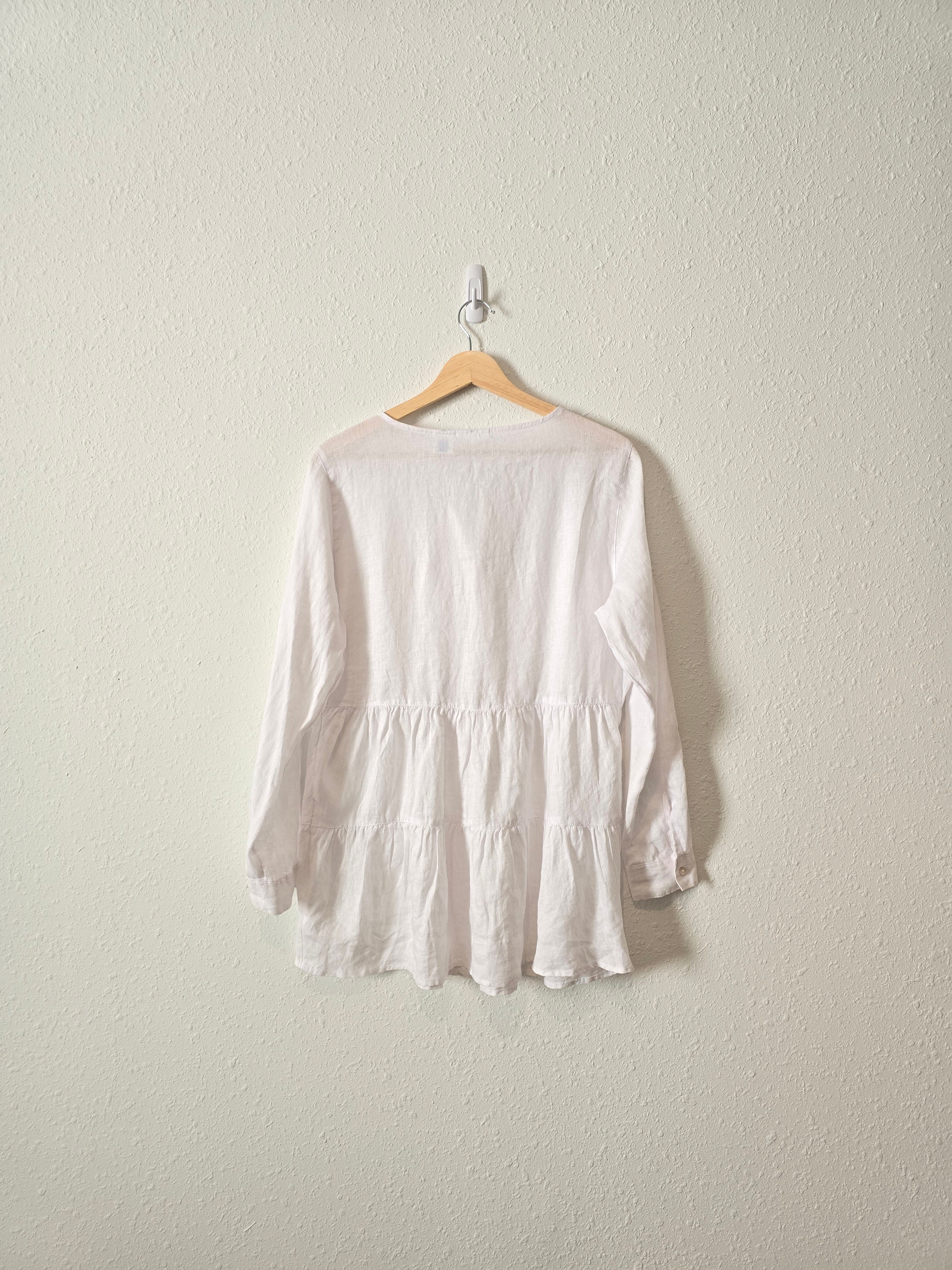 White Linen Tiered Tunic (S)