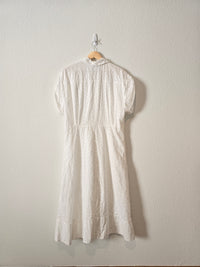 Zara Eyelet Button Up Dress (L)