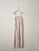 Neutral Gingham Jumpsuit (XS)