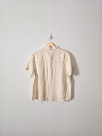 Cream 100% Linen Button Up (S)