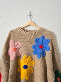 NEW Chunky Floral Sweater (M/L)