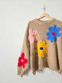 NEW Chunky Floral Sweater (M/L)