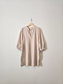 Linen Puff Sleeve Dress (S)