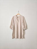 Linen Puff Sleeve Dress (S)