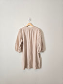 Linen Puff Sleeve Dress (S)