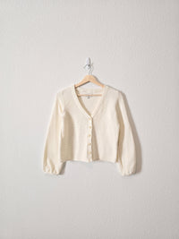 Madewell Cream Button Up Top (XS)