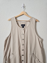 Vintage Neutral Cotton Dress (L)