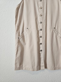 Vintage Neutral Cotton Dress (L)