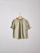 Sage Linen Puff Sleeve Top (S)