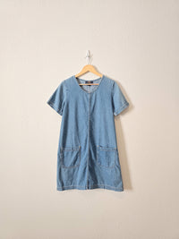 Vintage Cotton Denim Dress (M)