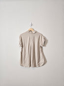 Oversized Linen Button Up Shirt (XS)