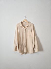 Oversized Gauze Button Up (L)