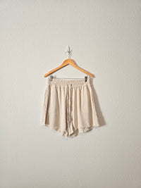 Oat Linen Blend Shorts (M)