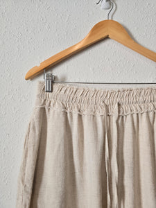 Oat Linen Blend Shorts (M)