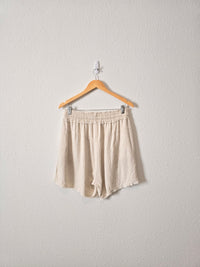 Oat Linen Blend Shorts (M)