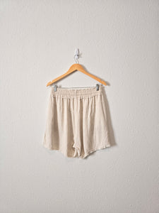 Oat Linen Blend Shorts (M)