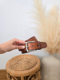 Fossil Brown Leather Belt (34)