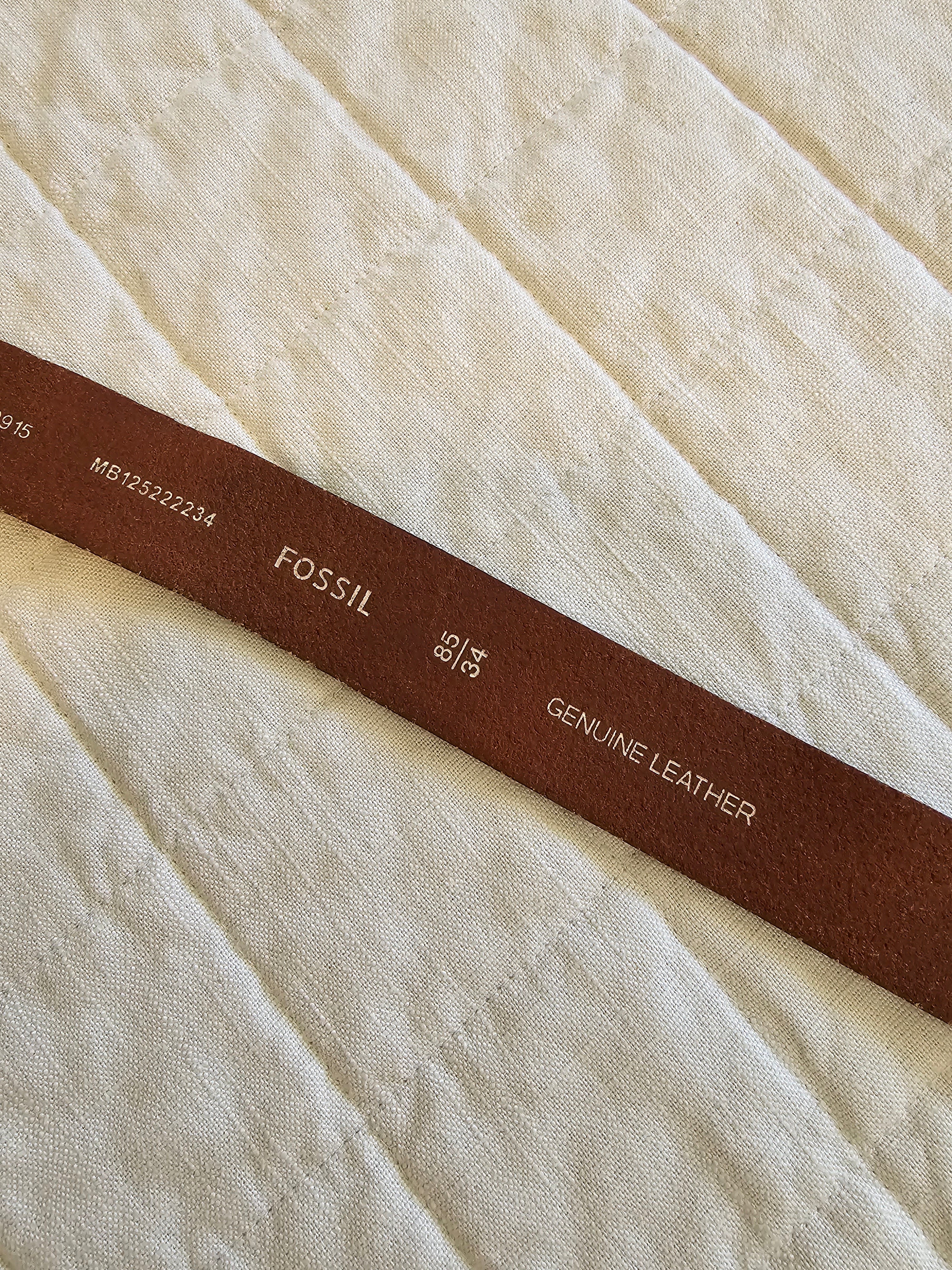 Fossil Brown Leather Belt (34)