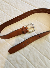 Fossil Brown Leather Belt (34)