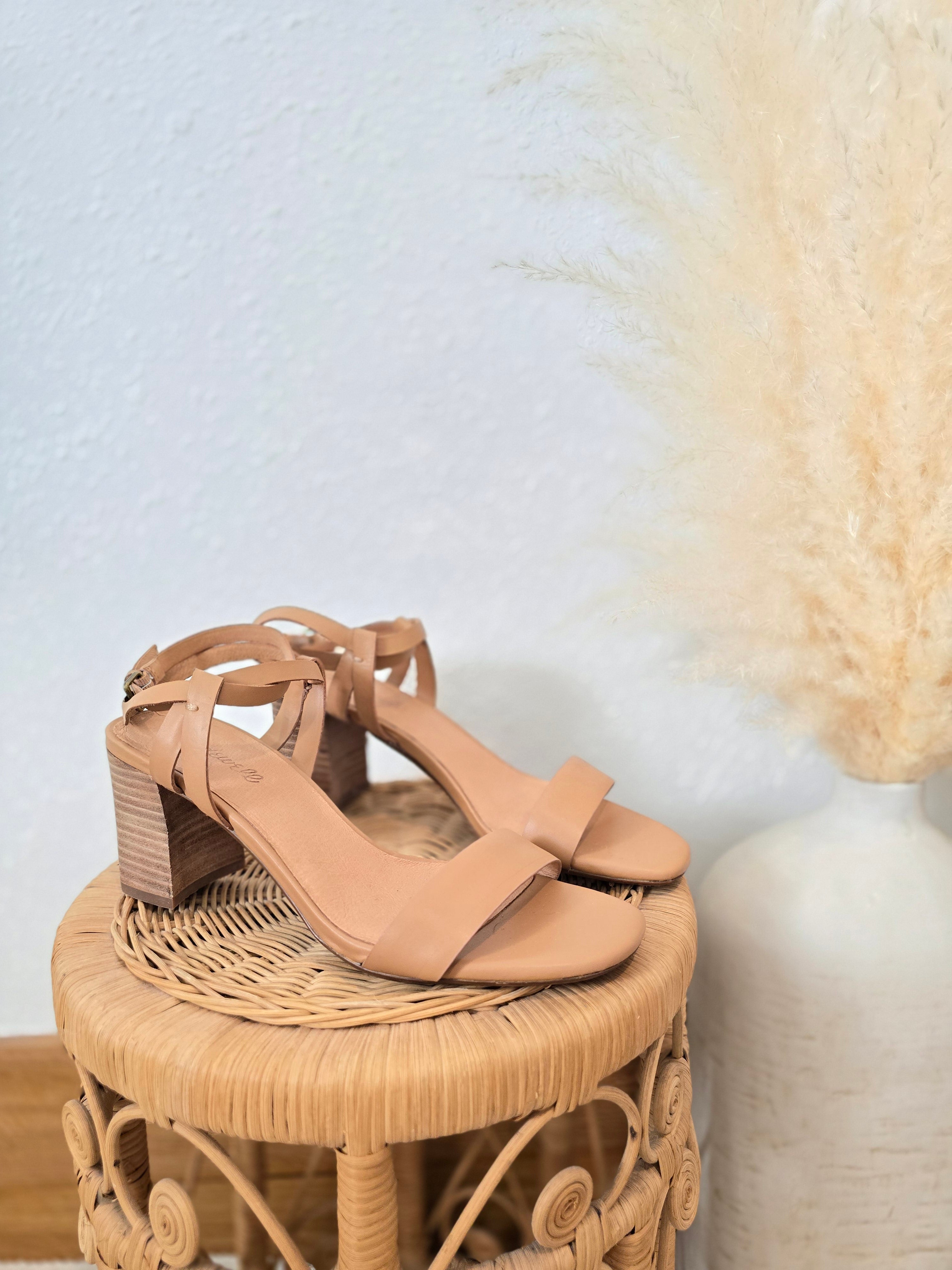 Madewell Leather Block Heel Sandals (9.5)