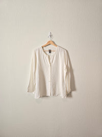 Coastal Linen Button Up (L)