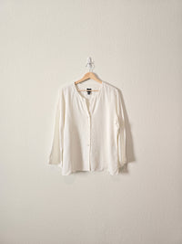 Coastal Linen Button Up (L)