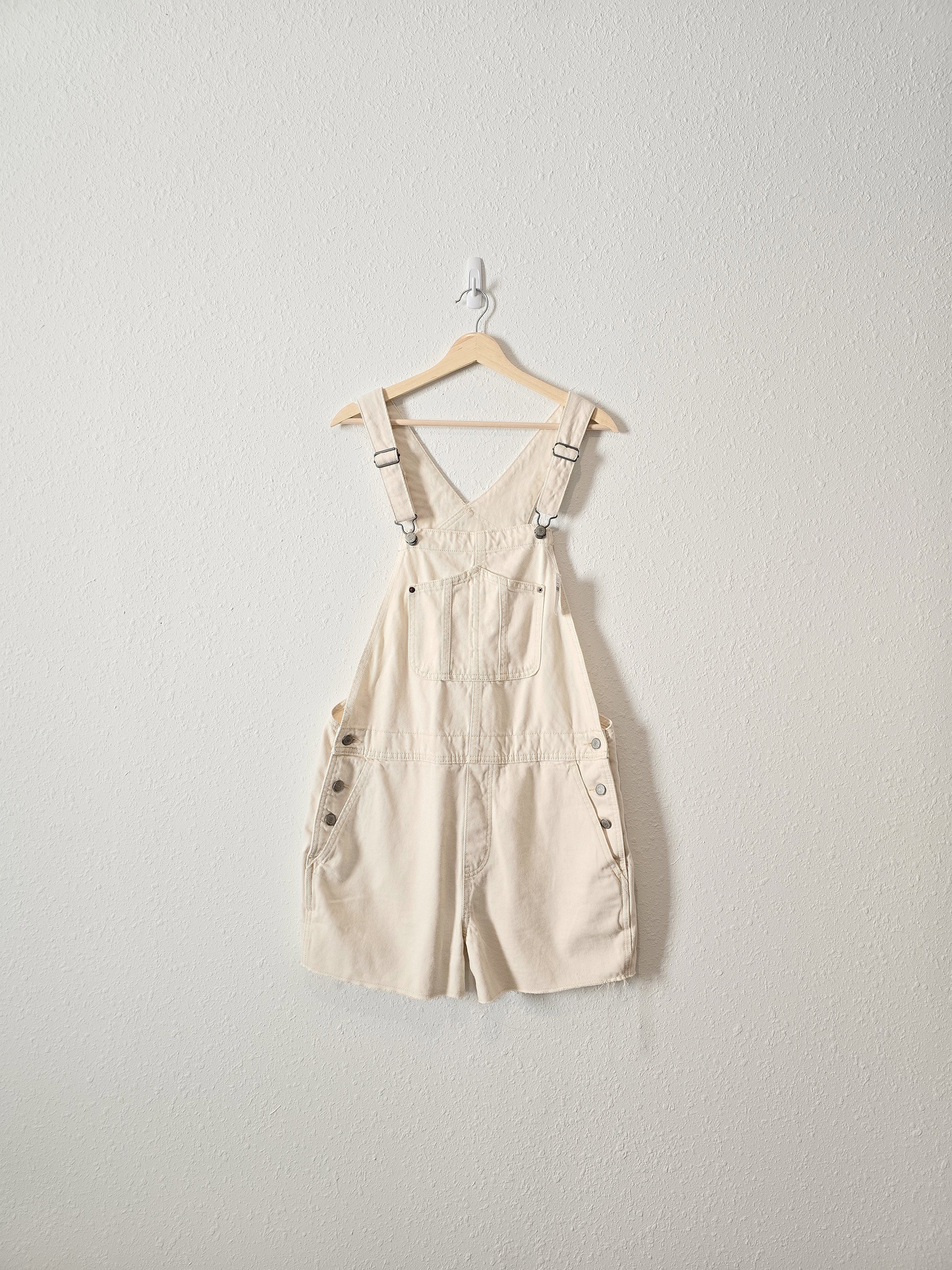 NEW Ecru Denim Shortalls (L)