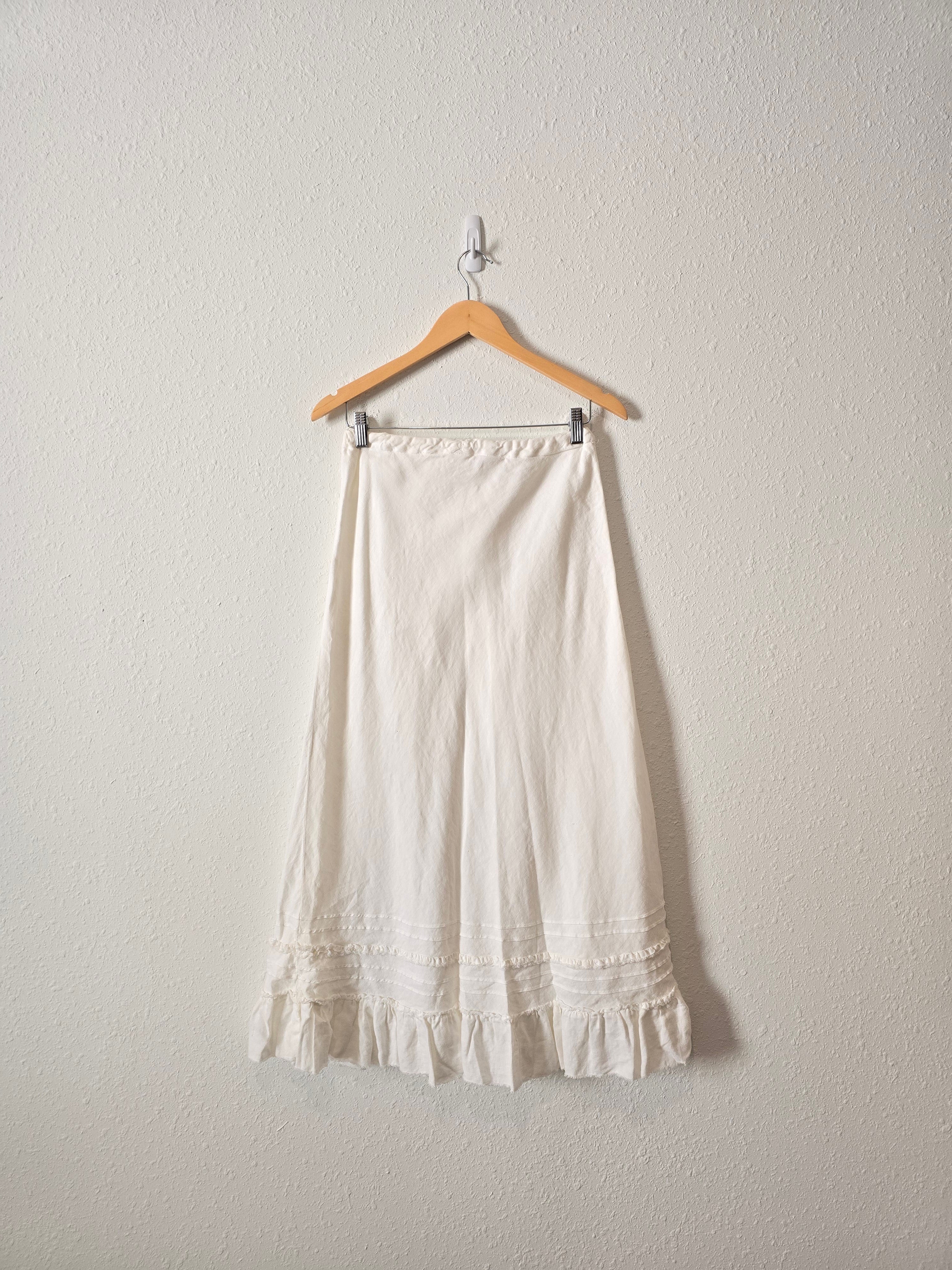 White Linen Maxi Skirt (4)